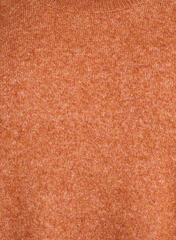 Løs striktrøje med markante syninger, Orange, Packshot image number 2