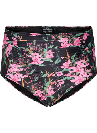 Ekstra højtaljet bikini underdel med print, Palm Leaf AOP, Packshot image number 0