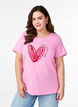 Bomulds t-shirt med motiv, Begonia P. w. Heart, Model image number 0