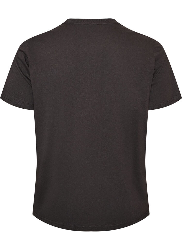 T-shirt i bomuld med frontmotiv, Gr&aring;, Packshot image number 1