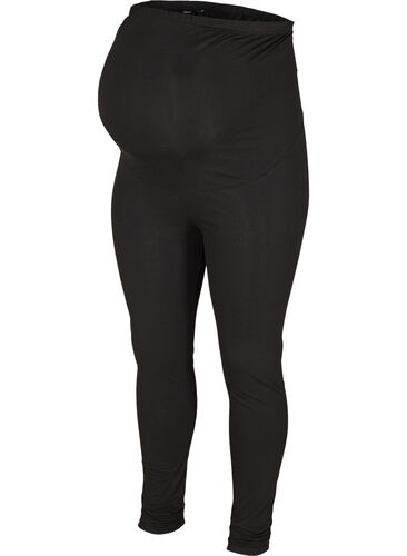 Graviditets leggings i bomuld, Black, Packshot image number 0
