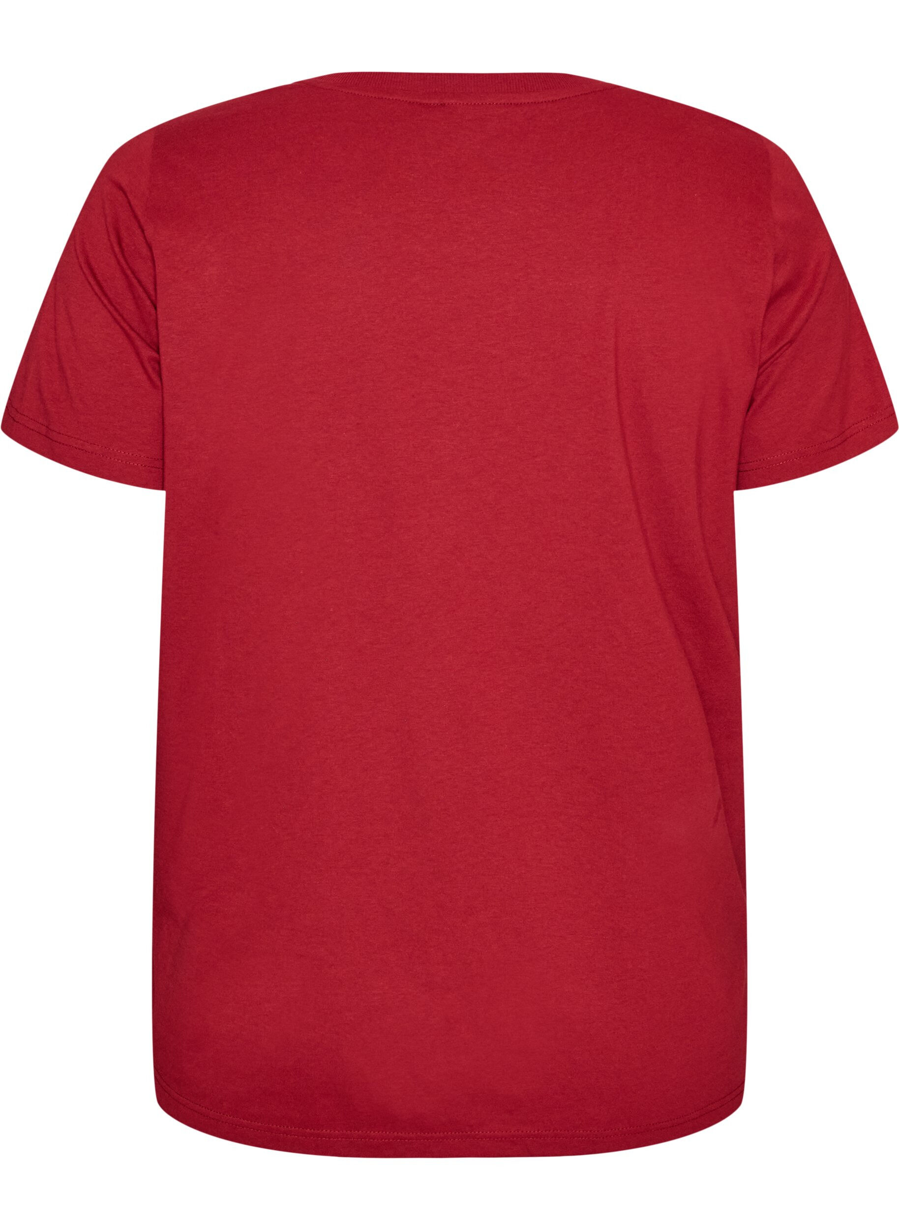 ZizziJule t-shirt i &oslash;kologisk bomuld, R&oslash;d, Packshot image number 1