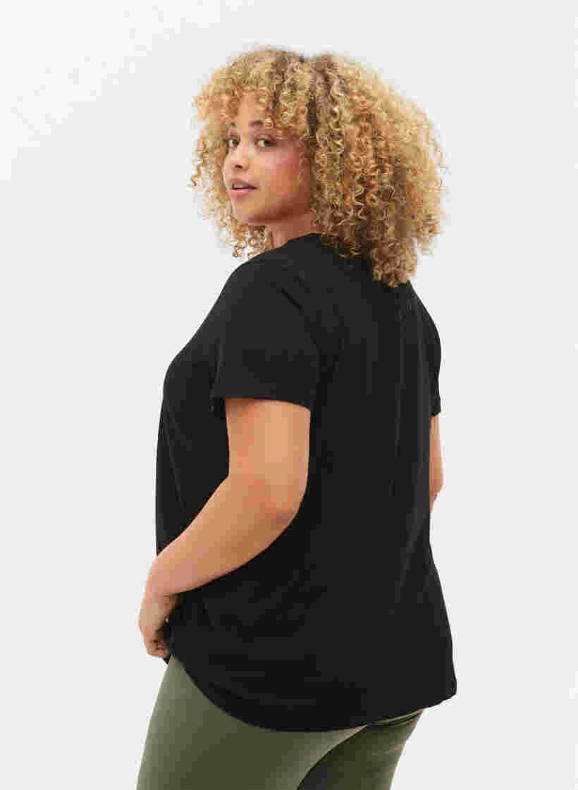 Trænings t-shirt med print, Black w. turn, Model image number 0