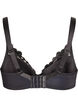 Vatteret bøjle bh med broderi, Sort, Packshot image number 1