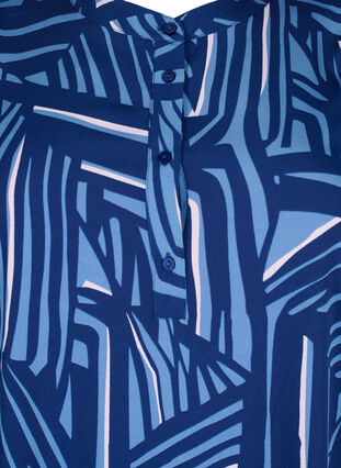 FLASH - Prikket tunika med lange ærmer, Medieval Blue AOP, Packshot image number 2