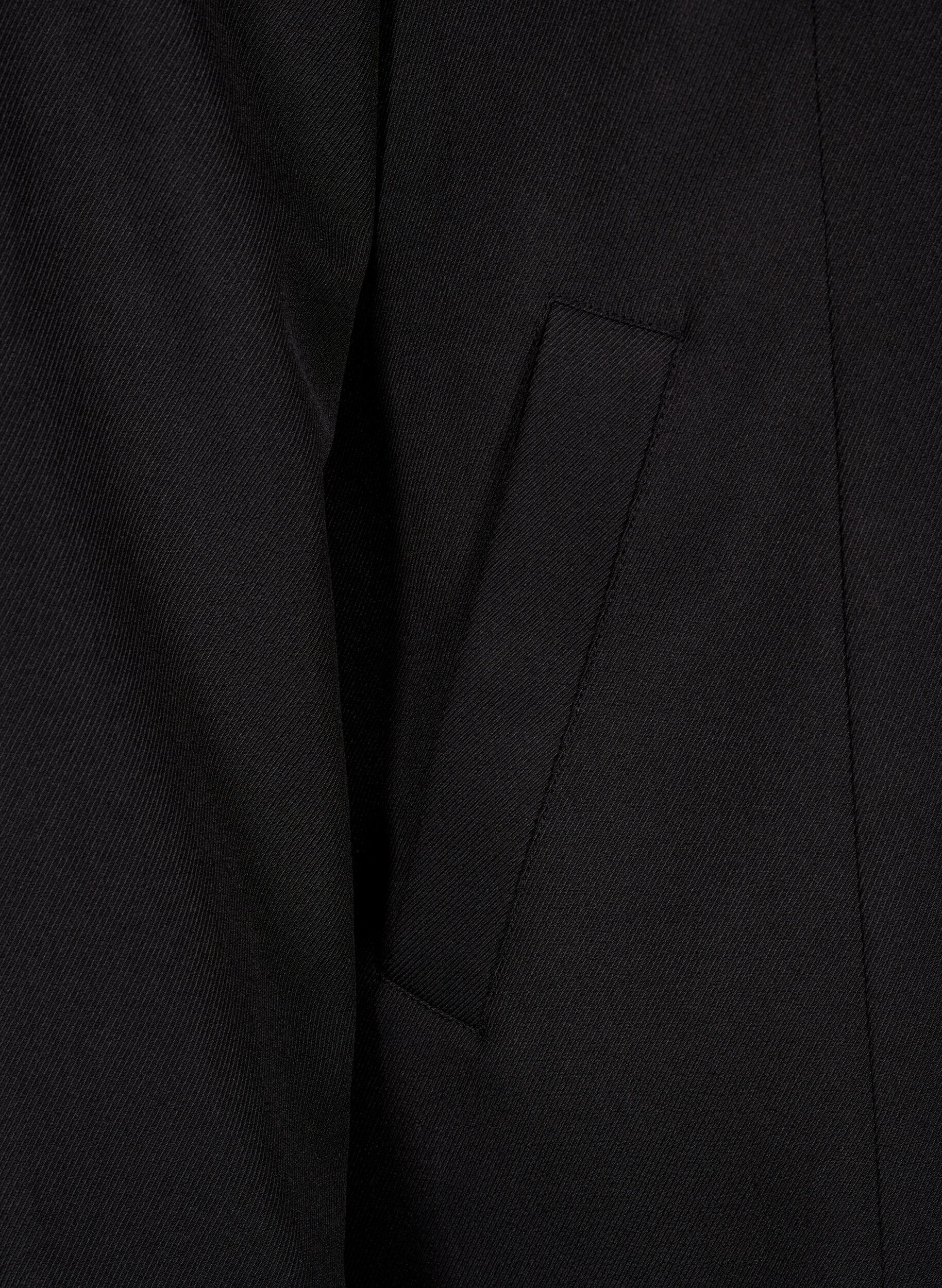 Zizzi For&aring;rsjakke med skjult knaplukning, Black, Packshot image number 3