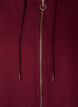 Lang hoodie-cardigan med lynl&aring;s, R&oslash;d, Packshot image number 2