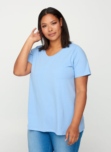 Basis t-shirt, Forever Blue, Model image number 0