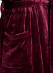 Morgenk&aring;be i bl&oslash;d velour med lommer, M&oslash;rk Bordeaux, Packshot image number 3
