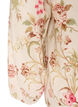 Blomstret bluse i h&oslash;r og viskose med lange &aelig;rmer, Vanilla, Packshot image number 3