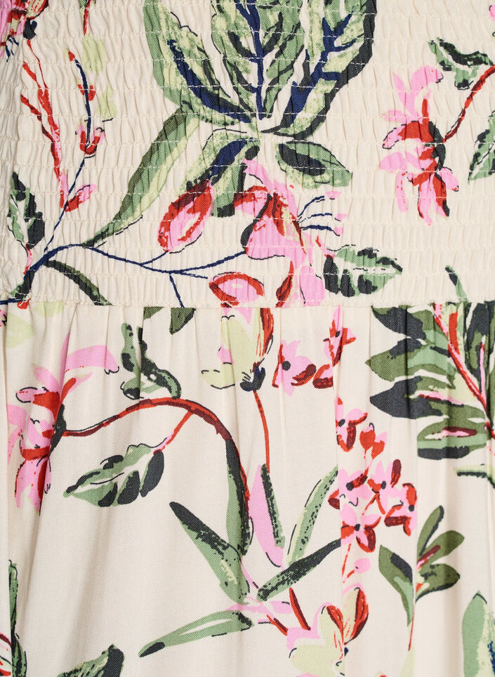 Maxinederdel i viskose med smock, Vanilla, Packshot image number 2