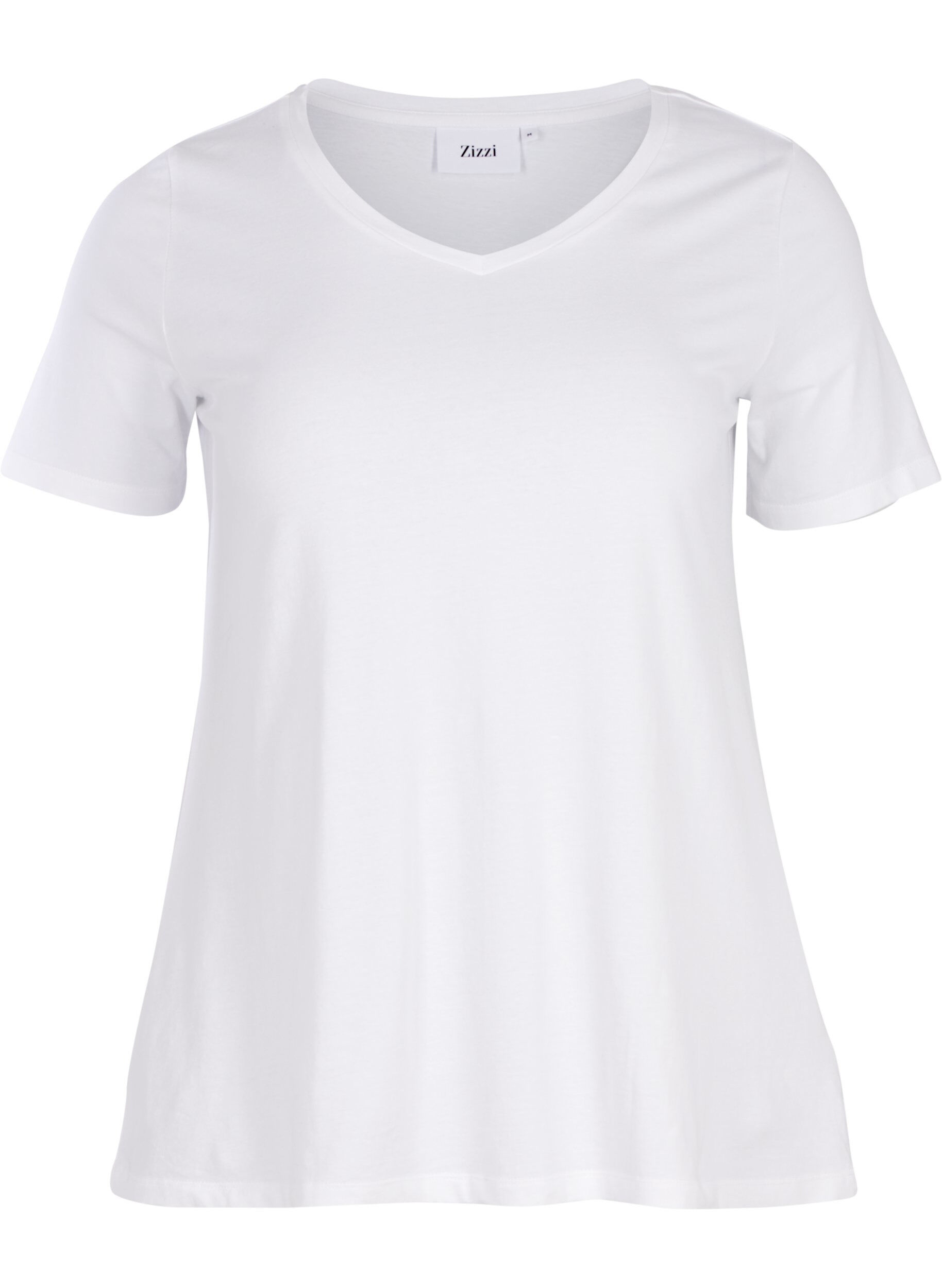 Ensfarvet basis t-shirt i bomuld