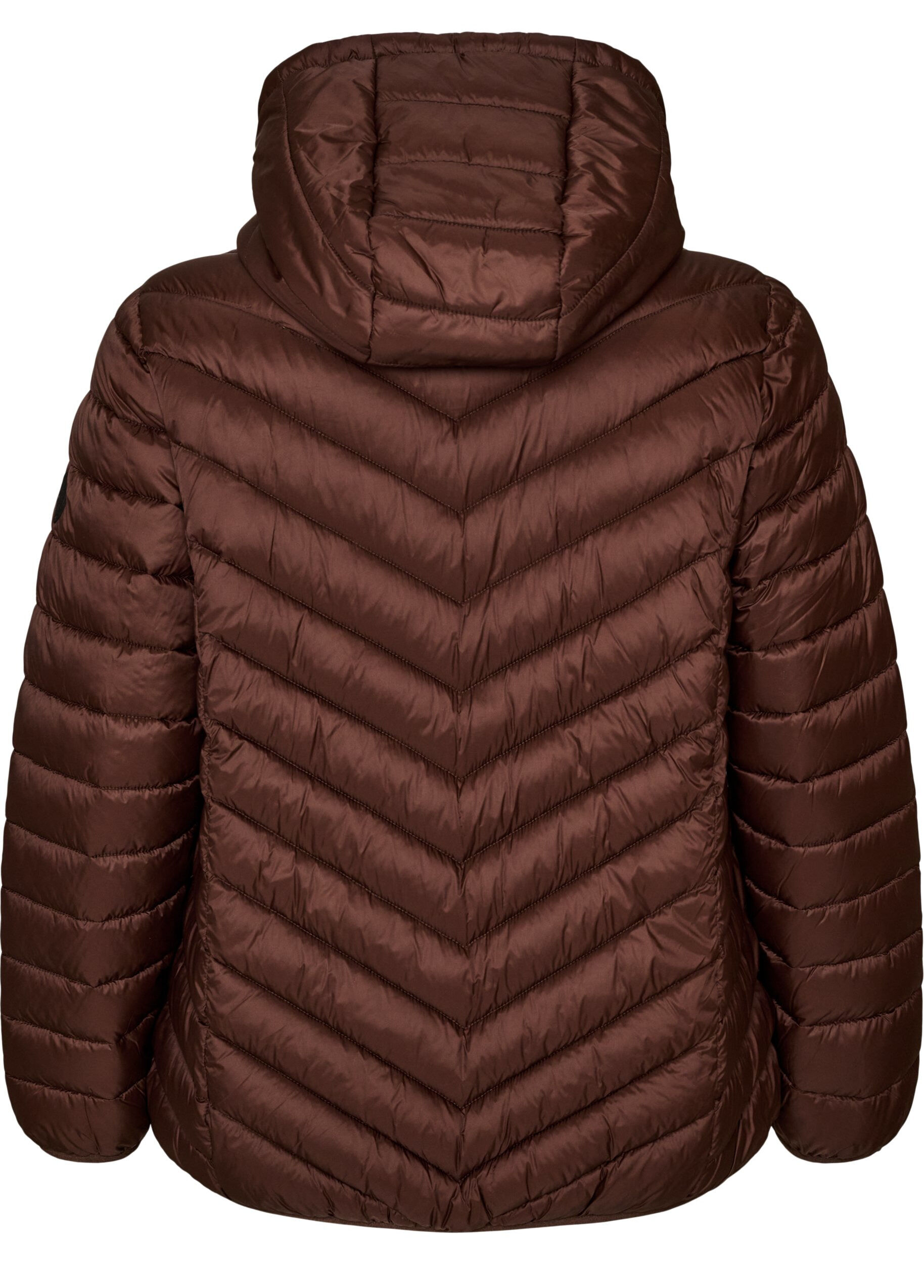 ZizziLetv&aelig;gts jakke med h&aelig;tte, Brun, Packshot image number 1