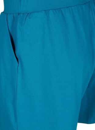 Løse bomulds shorts med lommer, Fjord Blue, Packshot image number 3