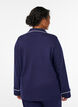 Bomulds pyjamas-skjorte med brystlomme, Bl&aring;, Model image number 2
