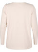 Bluse med pynteknapper , Beige, Packshot image number 1