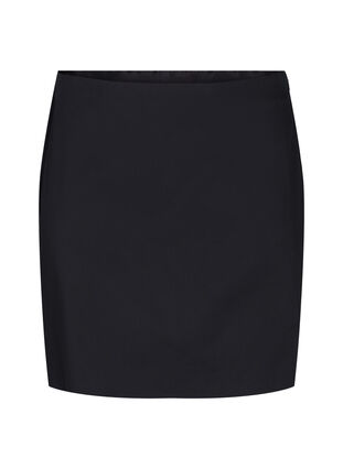 Kort nederdel med slids, Black, Packshot image number 0
