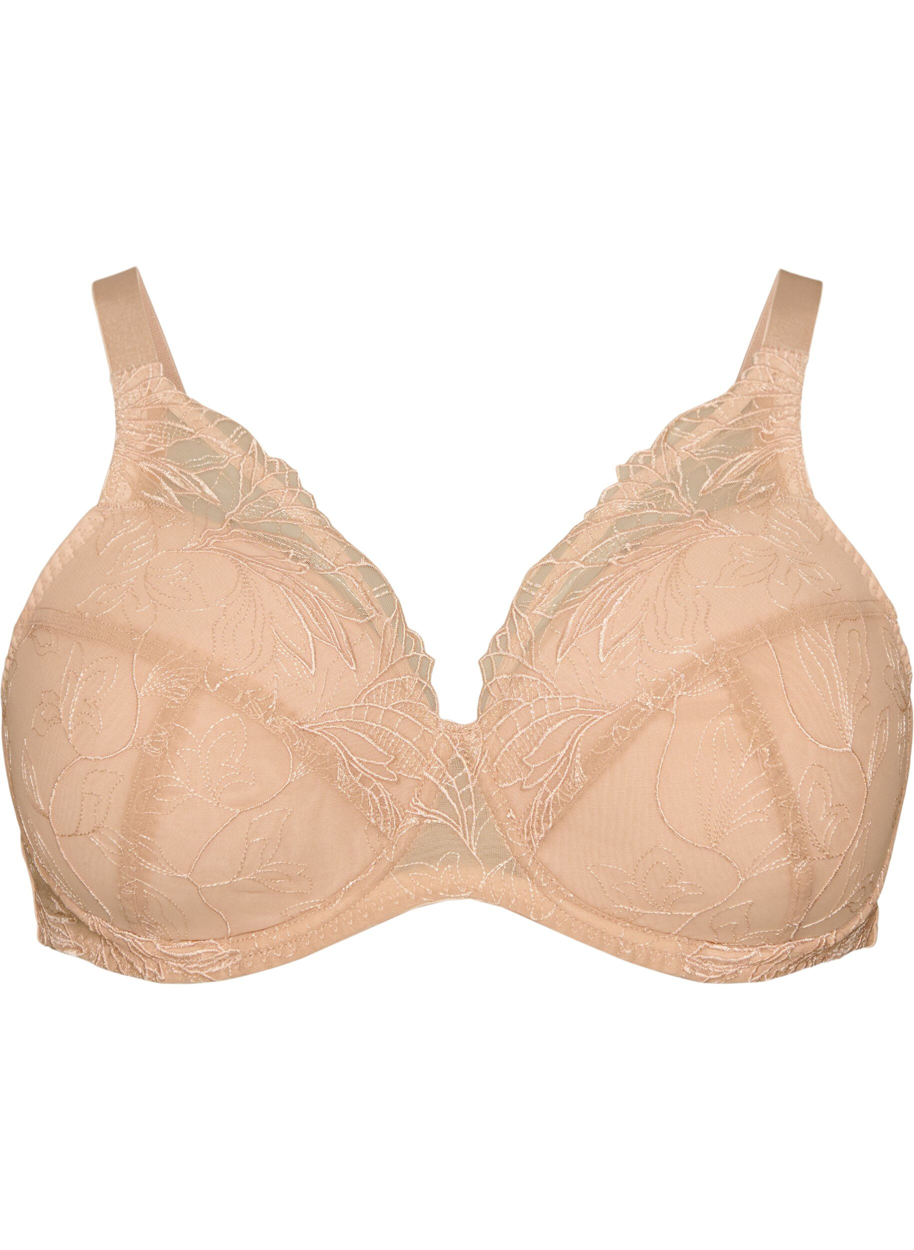 ZizziVatteret blonde bh med b&oslash;jle, Beige, Packshot image number 0