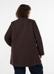 A-formet frakke med guldknapper, Brun, Model image number 2