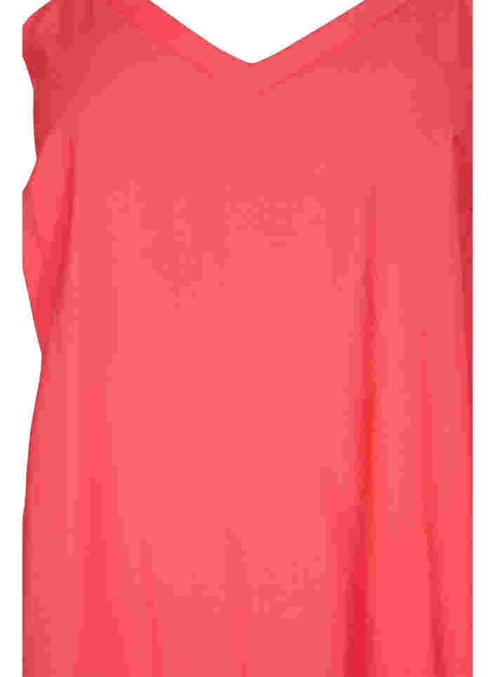 Ærmeløs midikjole i viskose, Hibiscus, Packshot image number 2