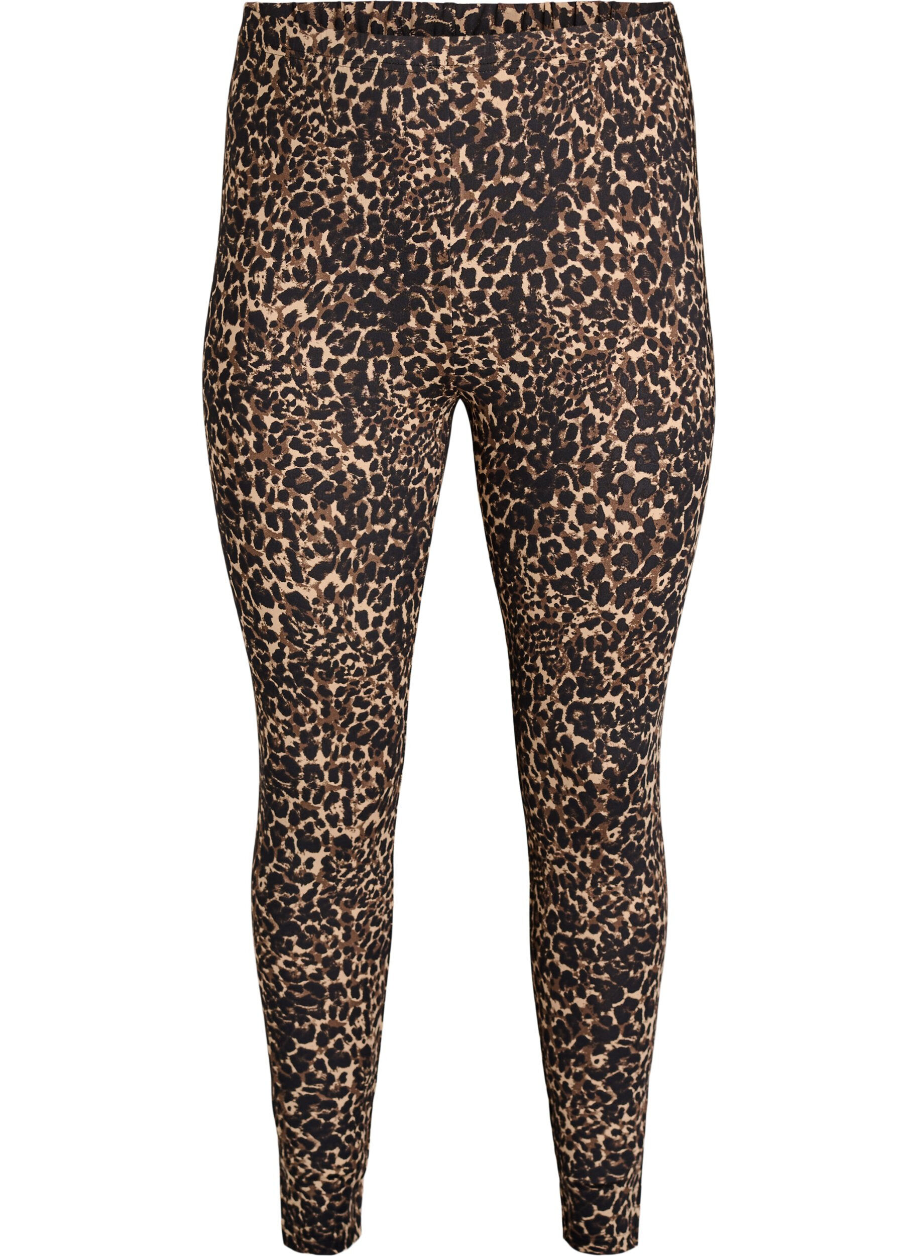 Zizzi 2-pak lange leggings med regul&aelig;r talje, Sort, Packshot image number 2