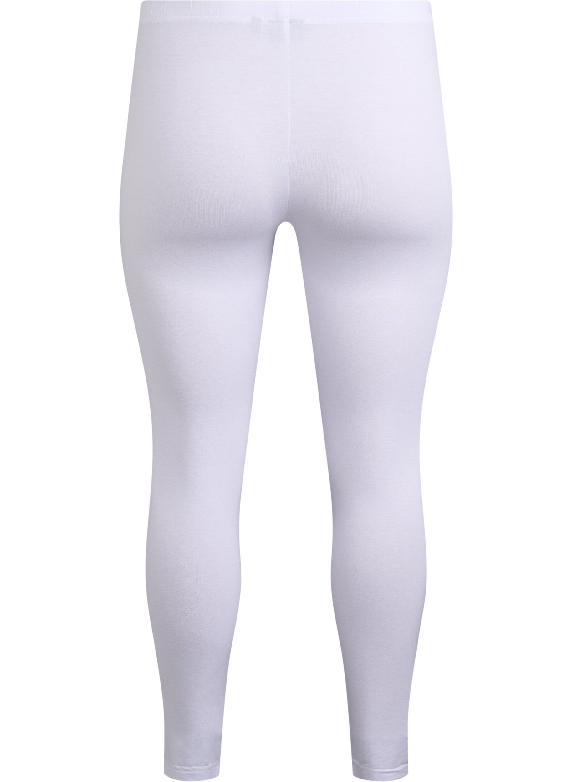 ZizziBasis leggings i viskose, Hvid, Packshot image number 1
