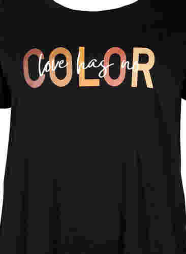 T-shirt i bomuld med print, Black COLOR, Packshot image number 2