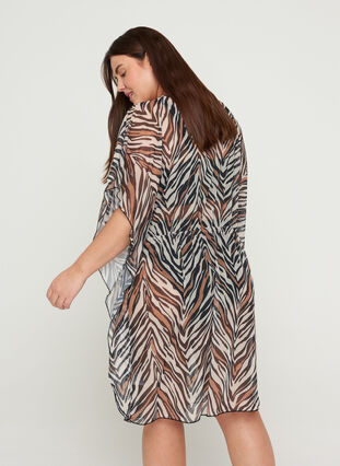 Strandkjole med justerbar talje, Zebra Print, Model image number 1