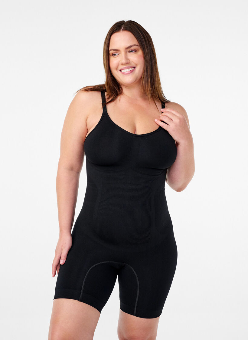 Shapewear heldragt med åbning forneden, Sort, Model image number 0