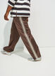 Trackpants med sidestriber og lommer, Brun, Model image number 0
