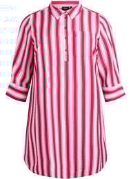 Kort kjole med krave og brystlomme, Lyser&oslash;d