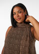 &AElig;rmel&oslash;s bluse med h&oslash;j hals og sl&oslash;jfe, Brun, Model image number 3