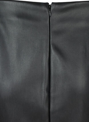 Nederdel i imiteret læder, Black, Packshot image number 2