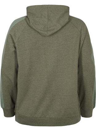 Sweatshirt med lynlås og hætte, Forest Night, Packshot image number 1