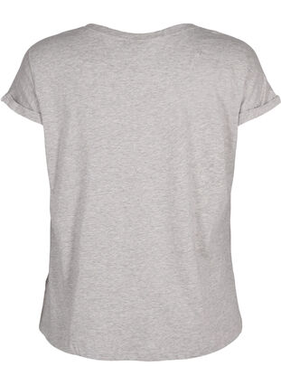 Kortærmet t-shirt i bomuldsblanding, Heather Grey Mél, Packshot image number 1