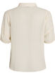 Bluse i b&aelig;k og b&oslash;lge med bindeb&aring;nd, Beige, Packshot image number 1