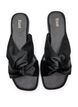 Flade sandaler med krydsede satin-stropper, Sort, Packshot image number 1