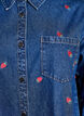 Denim skjorte med broderede jordbær, Blå, Packshot image number 2
