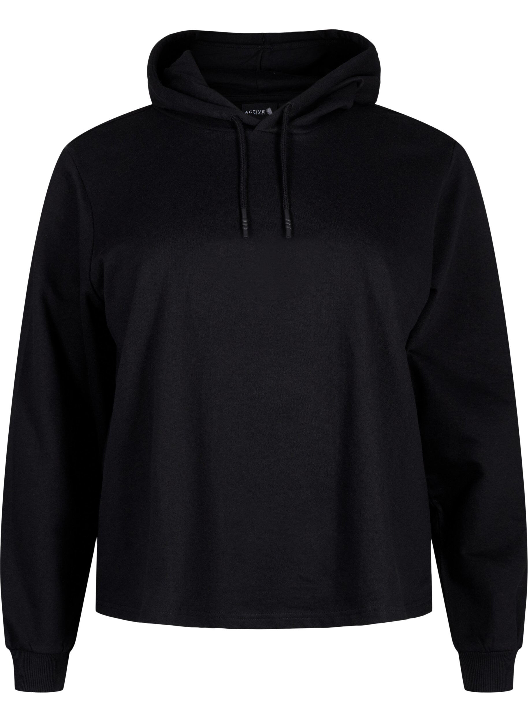 Zizzi Sweat h&aelig;ttetr&oslash;je, Black, Packshot image number 0