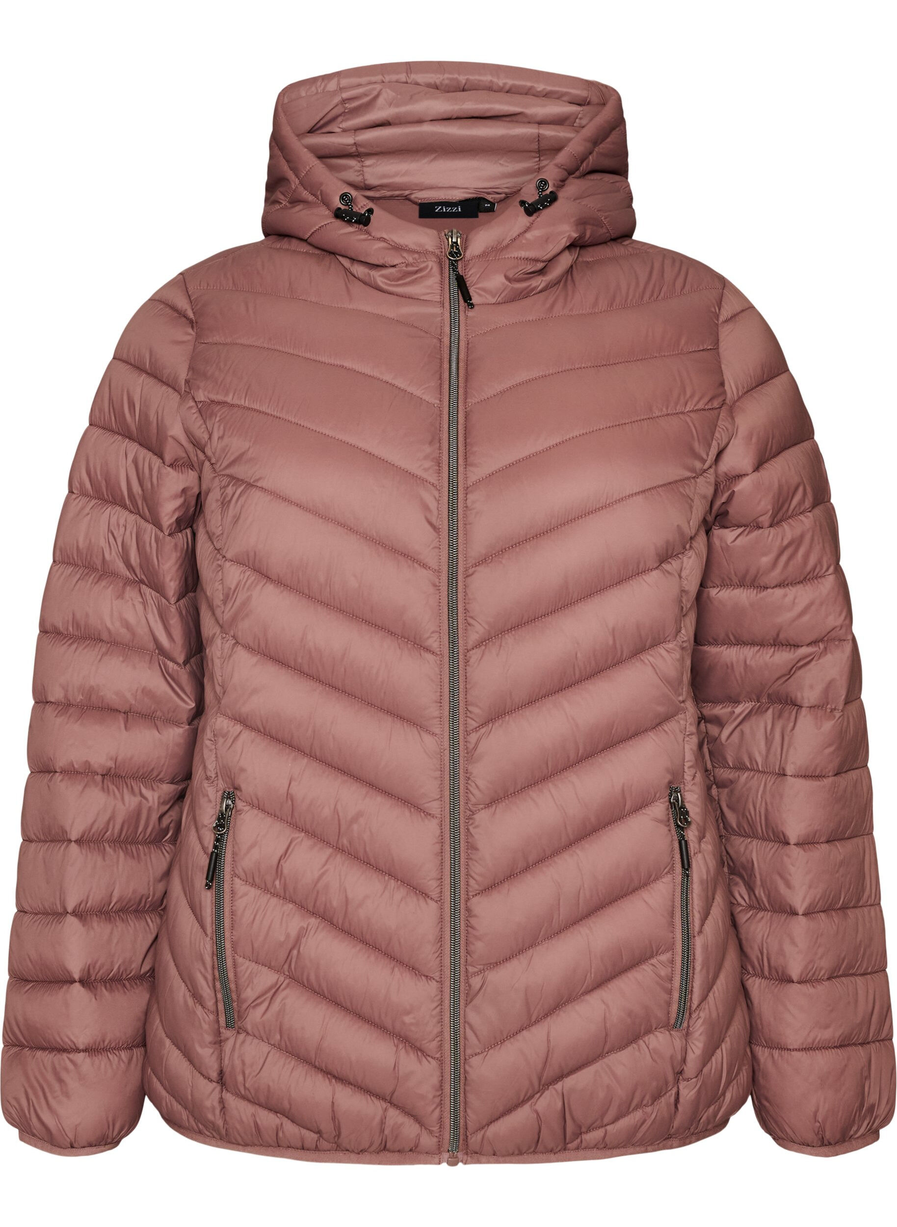 ZizziLetv&aelig;gts jakke med h&aelig;tte, Lyser&oslash;d, Packshot image number 0