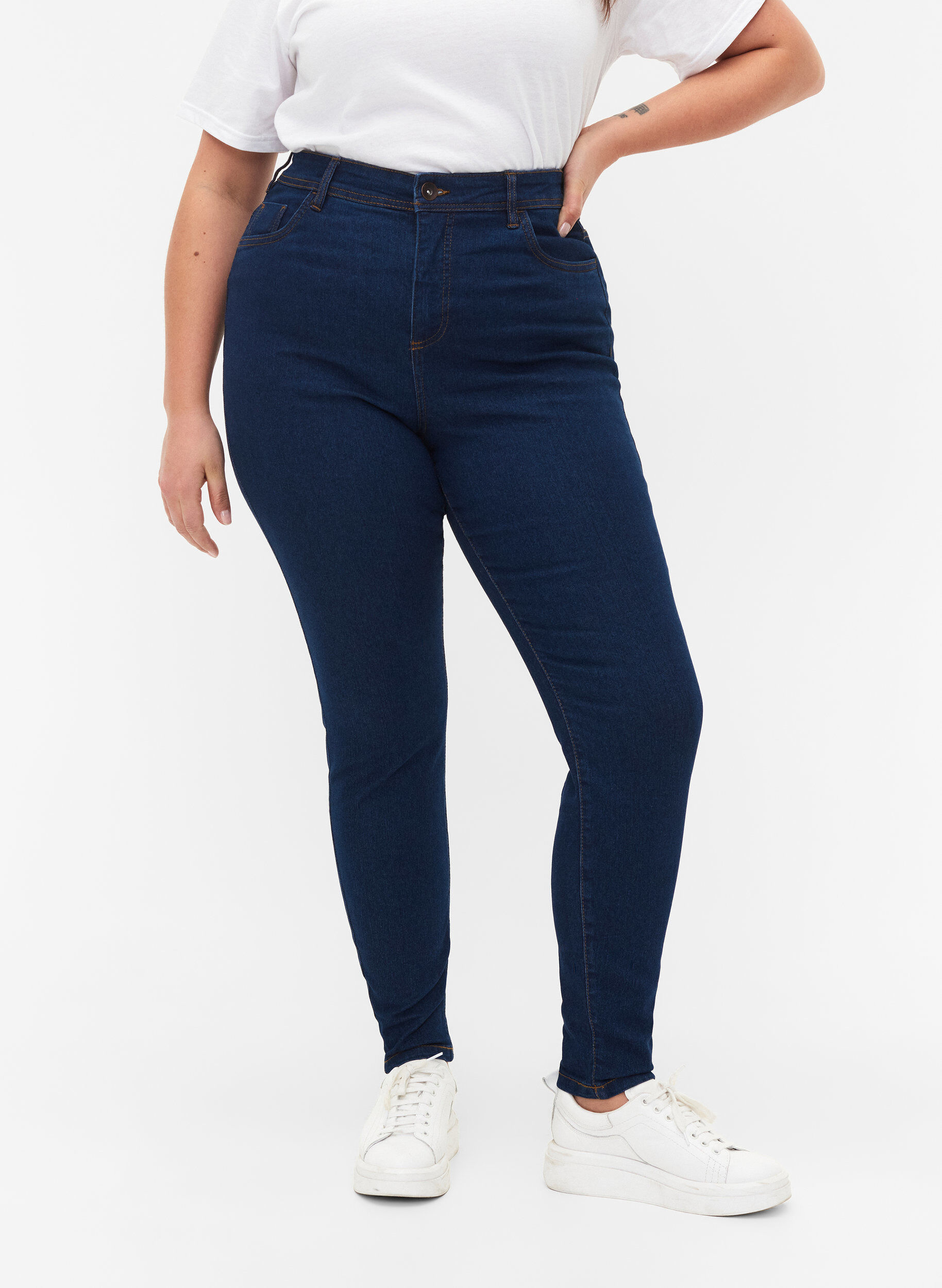 ZizziJeans med super slim fit, Bl&aring;, Model image number 3