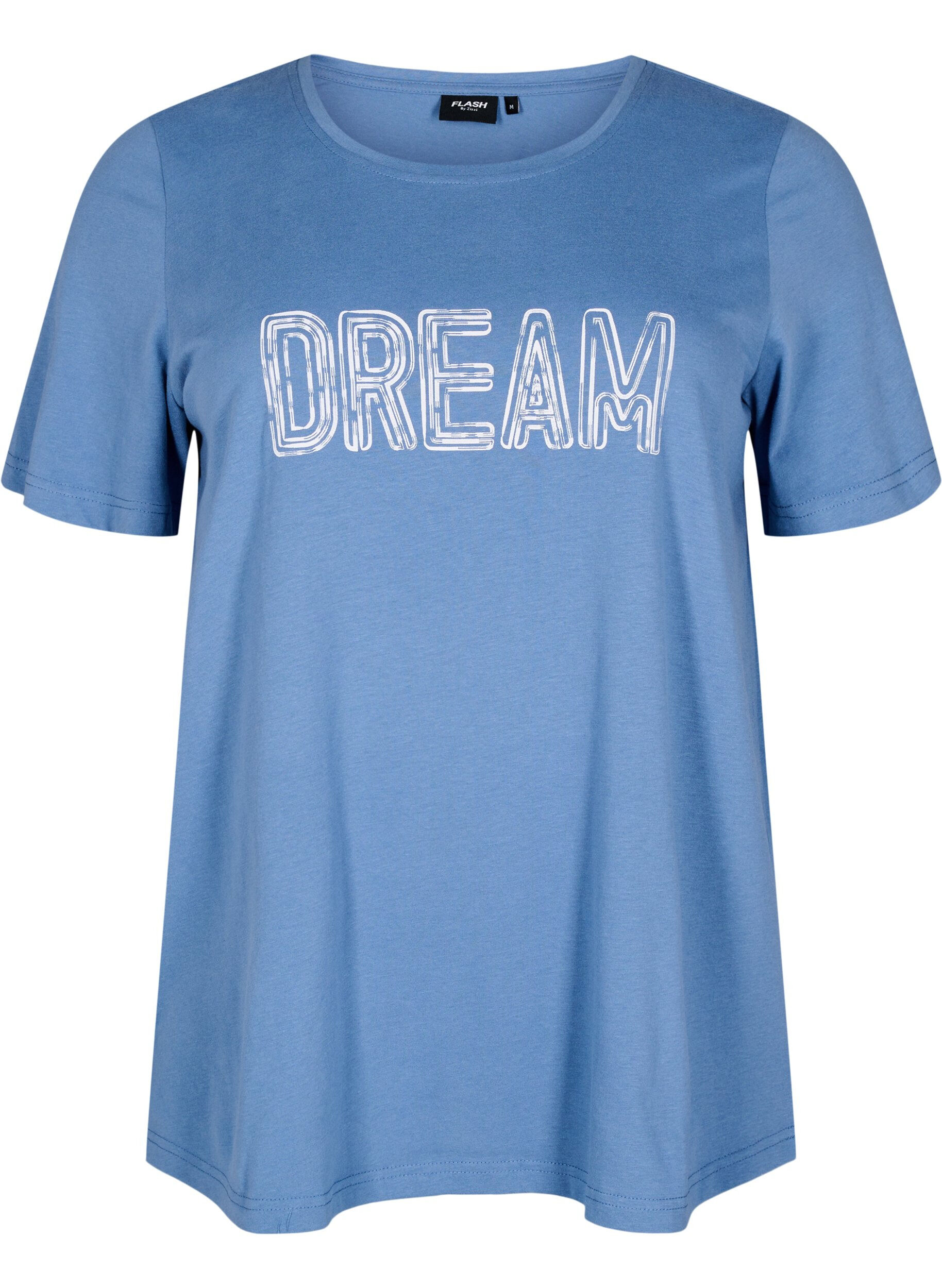 Zizzi FLASH - T-shirt med motiv, Bl&aring;, Packshot image number 0