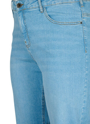 Højtaljede Gemma jeans med straight fit, Light blue, Packshot image number 2