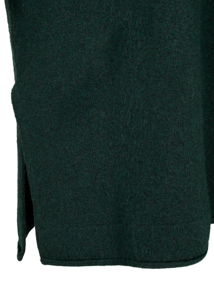 Strikkjole med rund hals og slids, Scarab Mel., Packshot image number 4