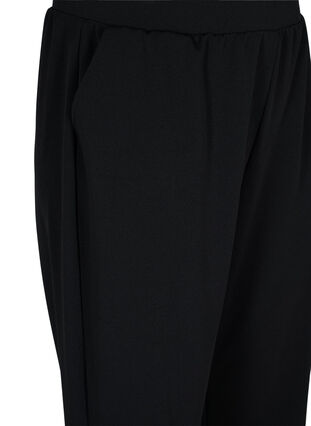 Løse bukser med elastikkant, Black, Packshot image number 2