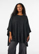 Strikket poncho med rund hals, Gr&aring;, Model image number 0