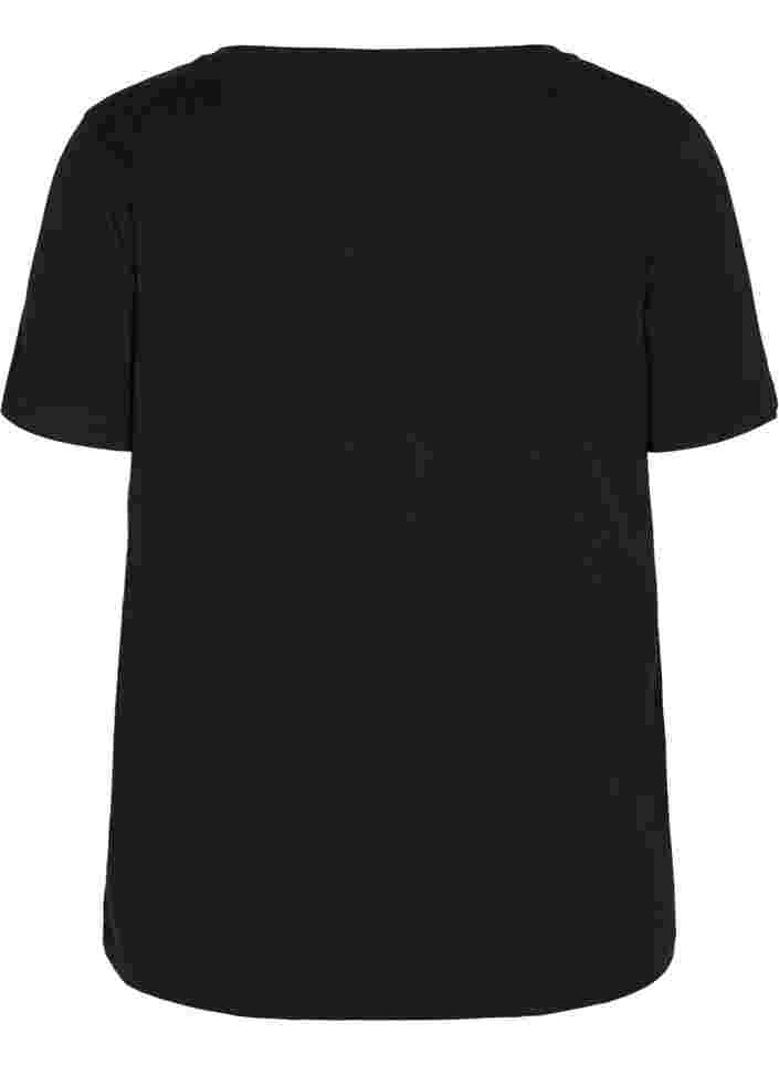 Trænings t-shirt med print, Black w. LFT, Packshot image number 1