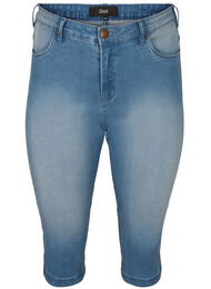 H&oslash;jtaljede Amy capri jeans med super slim fit, Bl&aring;