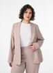 Klassisk blazer med enkel knaplukning og lommer, Beige, Model image number 0