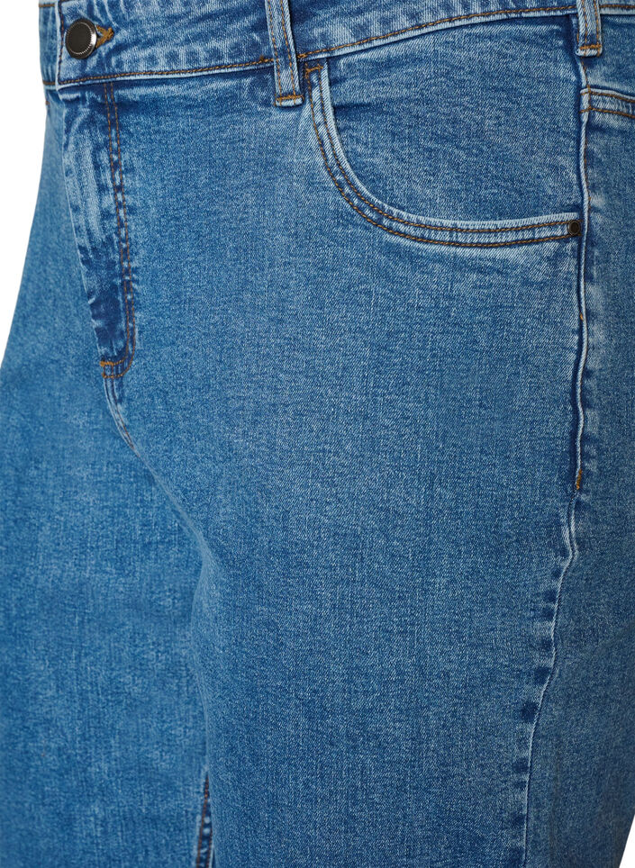Cropped Vera jeans med straight fit, Bl&aring;, Packshot image number 2
